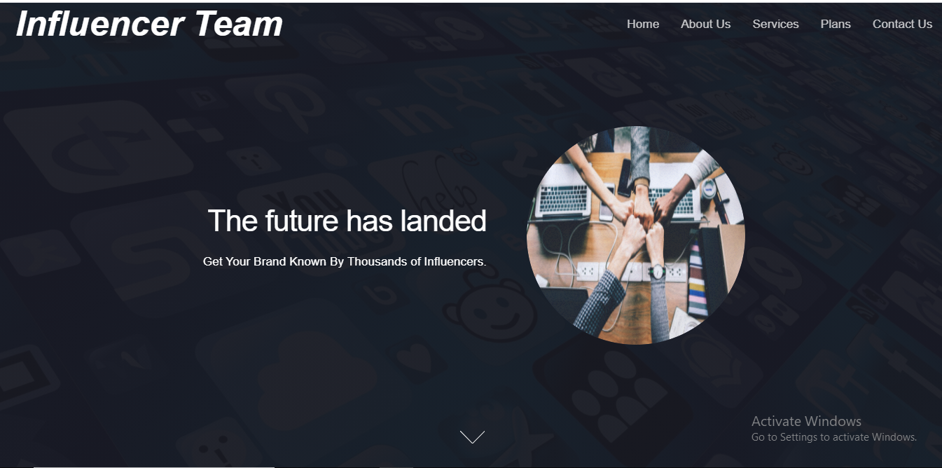 SITE FOR AN ONLINE INFLUENCER COMPANY